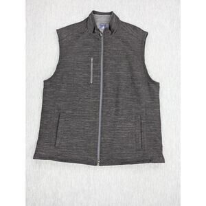 Johnnie-O Vest Mens XL Full Zip Black Sleeveless Golf Casual Outdoor JMVT1100